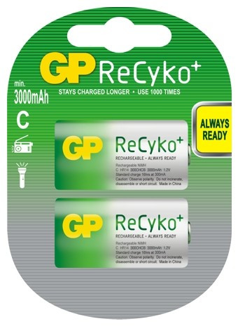 300CHCB-UC2 ReCyko+ GP 2 Stück/Karte 1,2V 300mA bis 3A 50,0x26,2mm GP