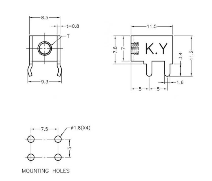 PCB-2M4 screw terminal