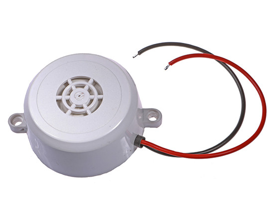 BUZZER Φ54x25mm, 12-24V, 100dB, ton ciągły, biały