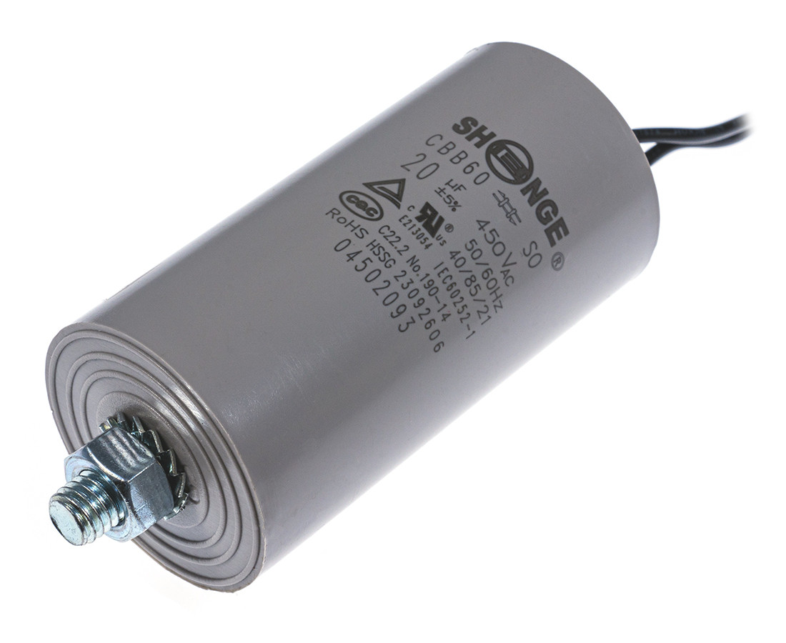 CBB60 40*78M8 UL1015 20uF/450VAC SHENGE Motor starting capacitor