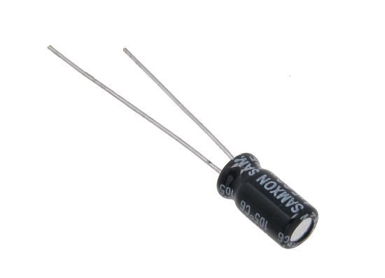 1uF 63V 5x11mm; LEAGUER / HEADCON, temp. pracy -40&#247;105&#176;C