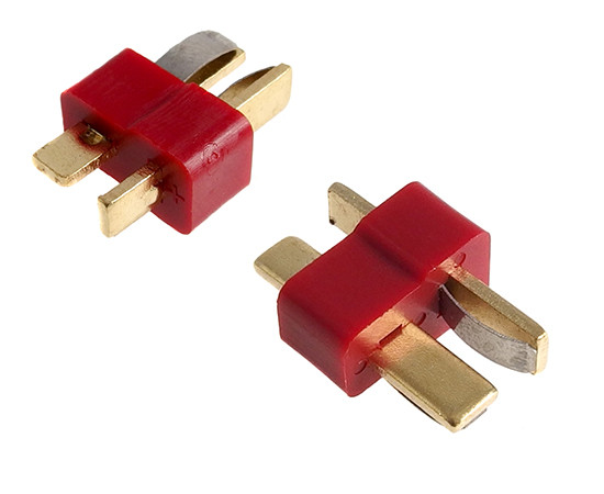 Dean-T connector, male, red, 2 poles