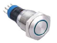 Vandal proof push button switch; W16F11EB12/S