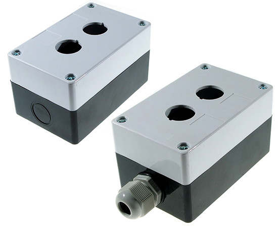 Button box; white-black
