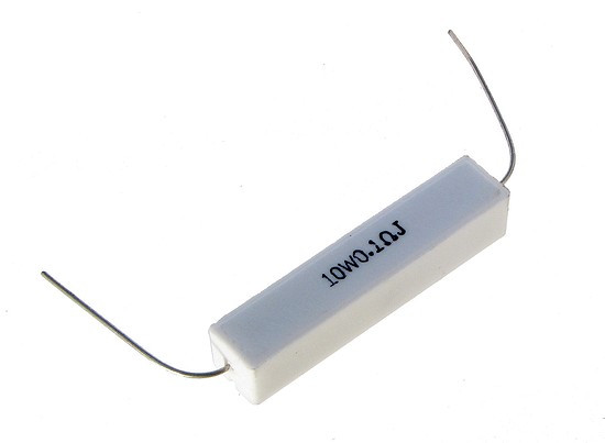 Cement resistor; axial; 0.1R