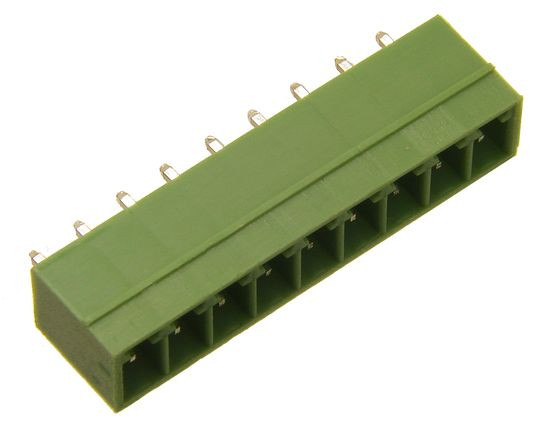 9 poles, pitch 3.81mm, height 9.1mm, green color