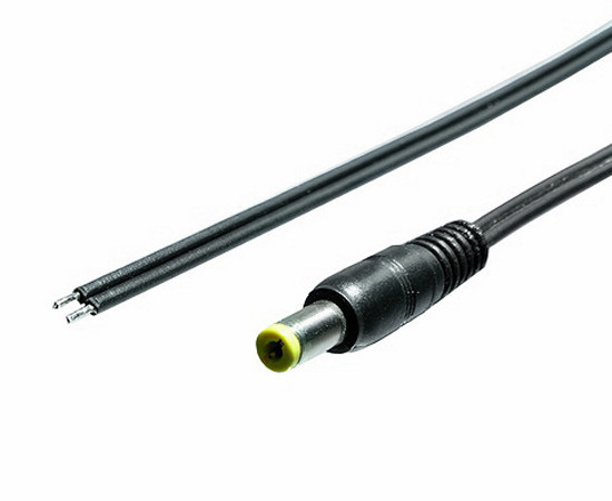Kabel DC wtyk prosty 2.1x5.5/ 150cm