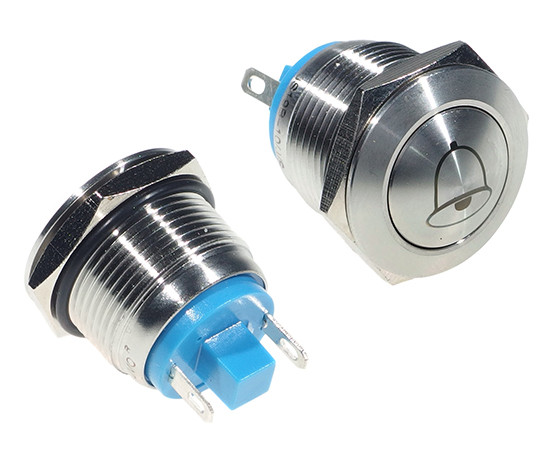 Vandal proof push button switch; W19B10R/Sz; with logo of bell