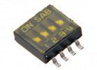 SOP04E SAB dip-switch typu IC, 4 sekcje, do montażu SMD r. 1.27mm