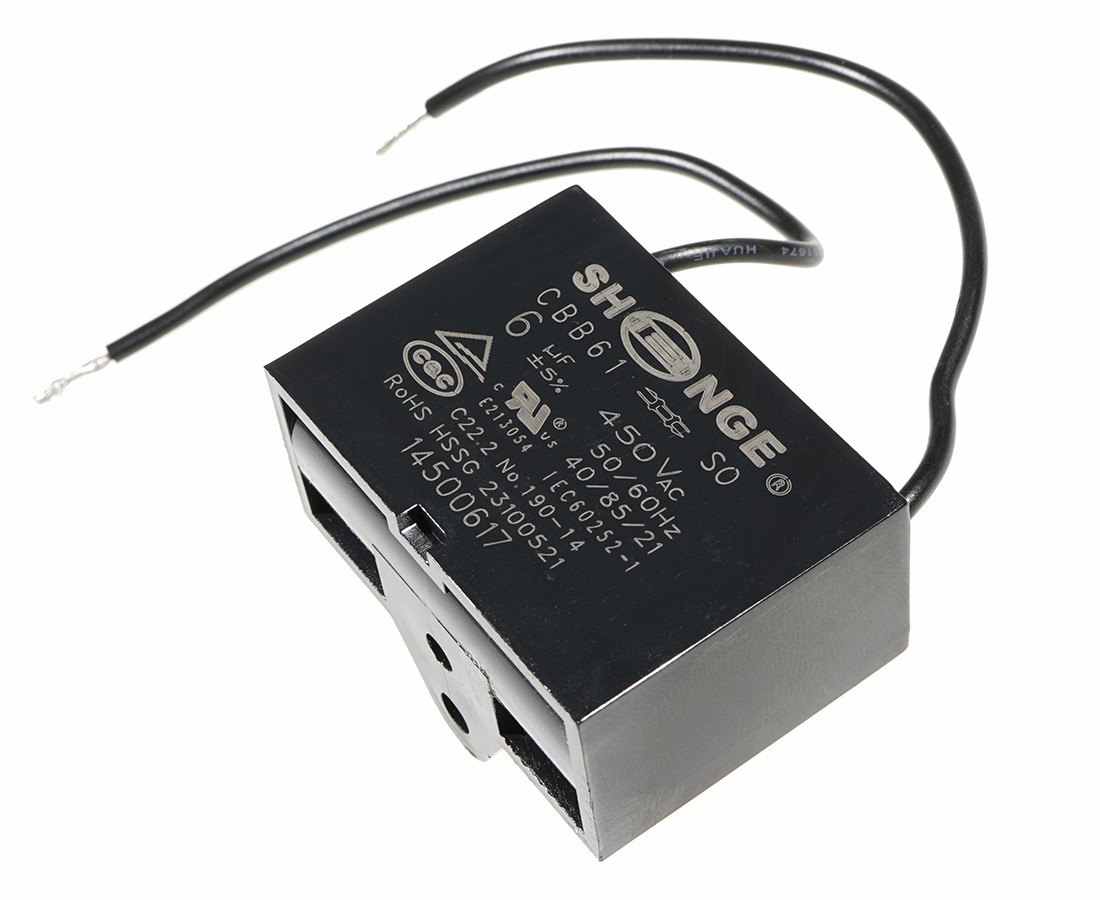 CBB61 47*22*34 UL1015 6uF/450VC SHENGE Motor starting capacitor