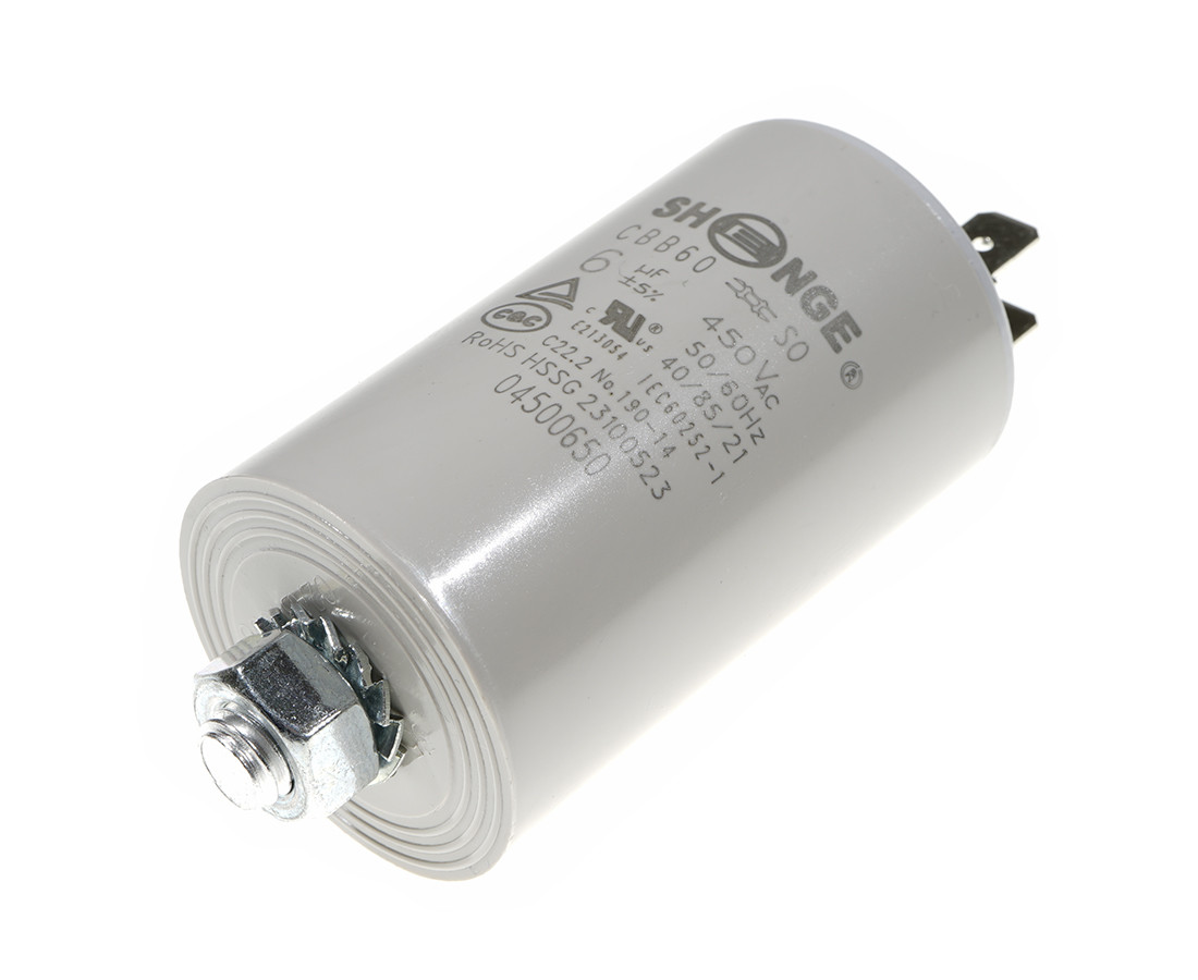 CBB60 35*60M8 250# 6uF/450VAC RoHS || CBB60 35*60M8 250# 6uF/450VAC SHENGE Motor starting capacitor