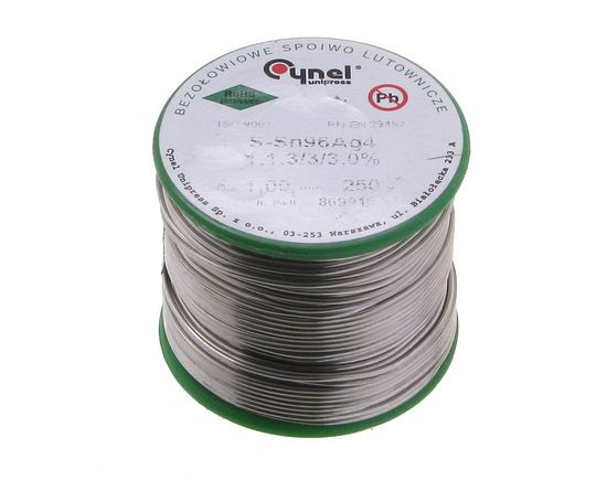 Sn96,3Ag3,7 1.00mm 250g Cynel