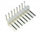 male, angled, PCB, 8 pin, pitch 3,96mm, tinned, white colour