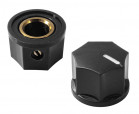 5007-5 (15x10,5) black RoHS || Knopf; Abmessungen: 10,5x15mm