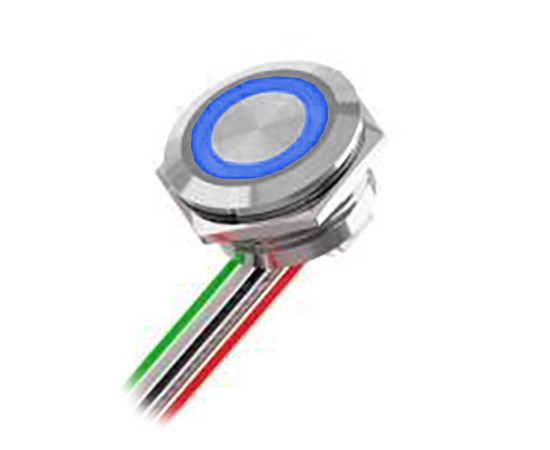 Vandal proof push button switch; W16F1SEB24/S wiresL