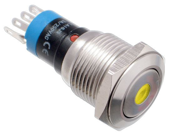 Vandal proof push button switch; W16F11DY12/S