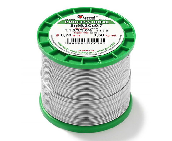 Sn99,3Cu0,7-2,00-500G Cynel