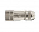 M12 type connector, WAIN M12-F04A-T-D6-SH, female, number of contacts: 4