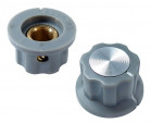 2014(20x12) grey body 6,35mm RoHS || Knopf; Abmessungen: 12x20mm