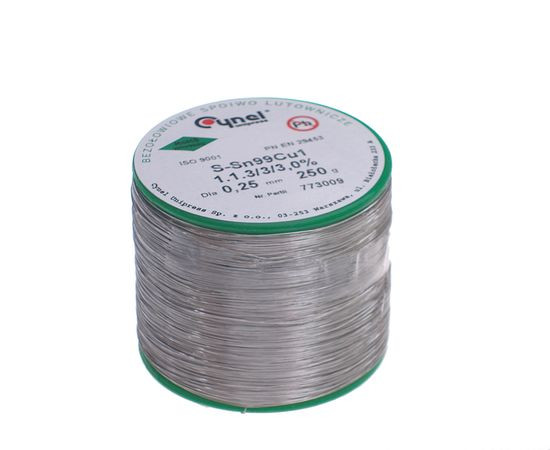 Sn99,3Cu0,7 0,25mm 250G Cynel