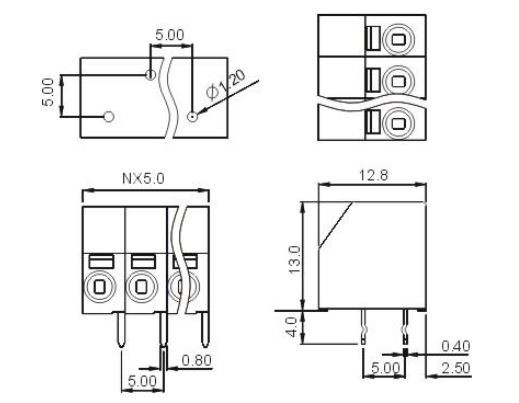 DG208-5.0-04P-11-00AH DEGSON Terminal block
