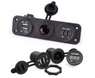 Autoladegerät 2x 5V 2,1A plus Voltmeter