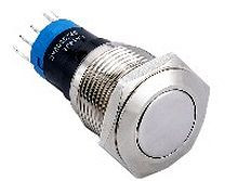 Vandal proof push button switch; W16F22/S