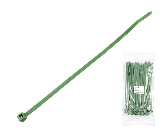 Cable tie with durability to chemicals and UV 200x4.8mm green