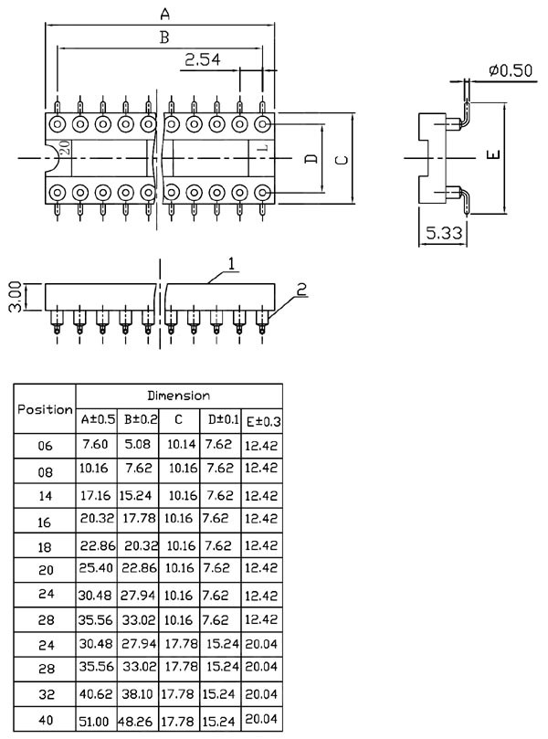 DS1001-02-32N13 CONNFLY Podstawka DIP 32pin