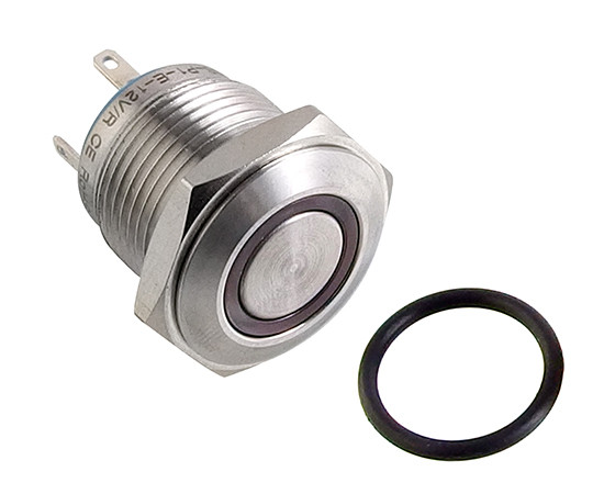 Vandal proof push button switch; W16F10RER12/S