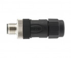 M12 type connector, WAIN M12-M08A-T-D8, male, number of contacts: 8