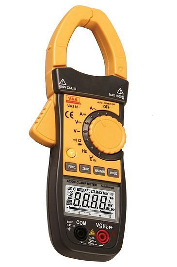 Digital clamp meter for AC and DC measurement  VA316