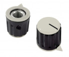 2004 15x15 black body /white RoHS || Gałka; wymiary: 15x15mm