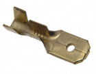 Konektor płaski męski, wtyk, 6.3x0.8mm, nieizolowany, na przewód Φ1-2.5mm