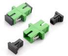 Adapter światłowodowy, jednomodowy SC/APC SM, simplex, zielony