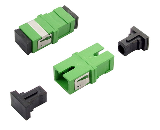Adapter światłowodowy, jednomodowy SC/APC SM, simplex, zielony