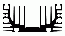 Heatsink; SK432; length=1000mm width=87mm height=41mm