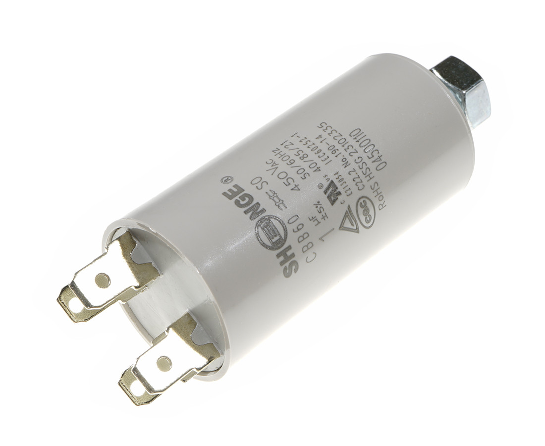 CBB60 28*55M8 250# 1uF/450VAC SHENGE Motor starting capacitor