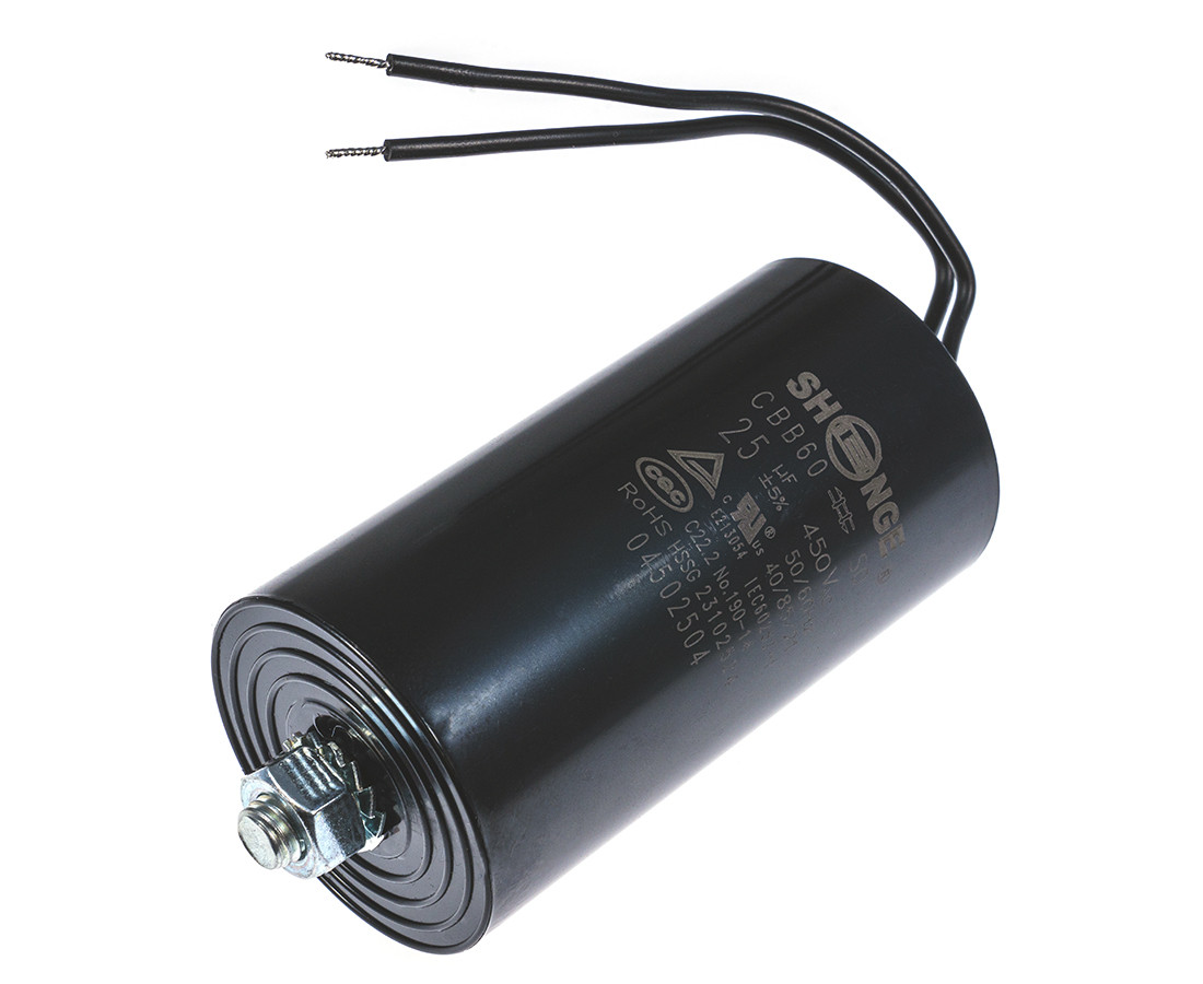 CBB60 45*83M8 UL1015 25uF/450VAC SHENGE Motor starting capacitor