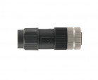 M8 type connector, WAIN M8-F03-T-D5, female, number of contacts: 3