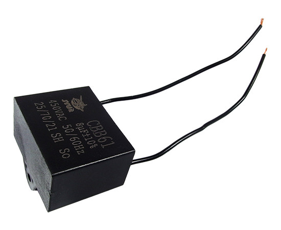 CBB61 47*26*38 UL1015 8uF/450VC SHENGE Motor starting capacitor