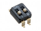 DIS02G01 SAB dip-switch 2 contacts, SMD montage p. 2,54mm
