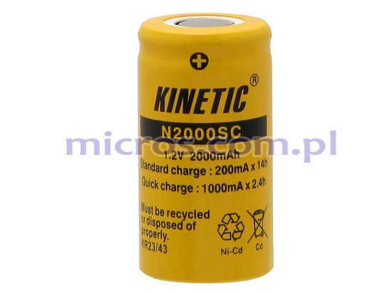 N2000SC KINETIC NiCd Rechargeable battery