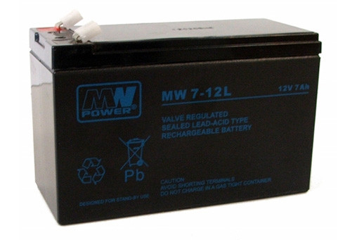 VRLA Battery 7.0Ah 12V 151x100x65mm; 2,50kg