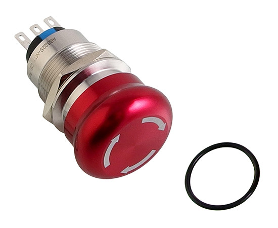 Vandal proof push button switch; W22M11R/S