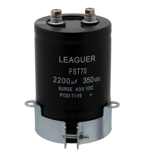 FST70 2200uF 350V 64x100mm screw type, LEAGUER