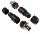M12 type connector, WAIN M12-M04D-T-D8, male, number of contacts: 4