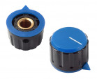2004 21x15 black body /blue top RoHS || Knopf; Abmessungen: 15x21mm