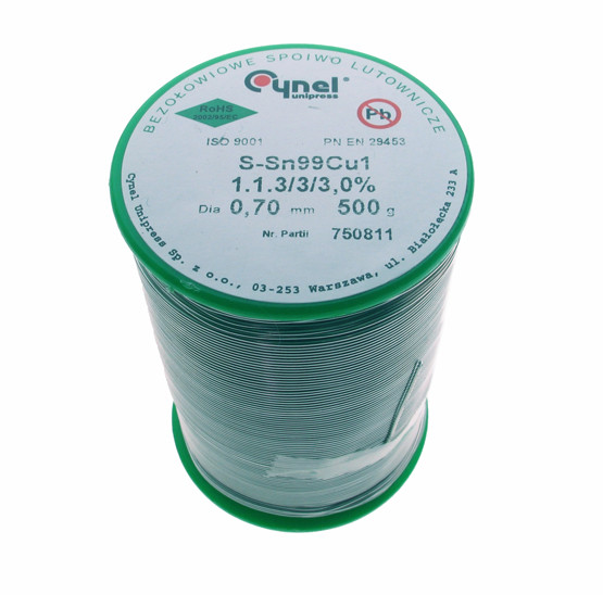 Sn99,3Cu0,7  0,70mm 500g Cynel