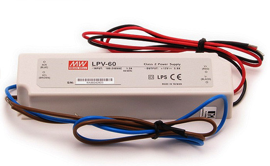 Single Output Switching Power Supply 60W 24V 2.5A, IP66